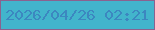 文字の大きさ：4、枠の色：8a628f、背景の色：42b4cc、文字の色：3c87c0 無料ブログパーツのブログ時計