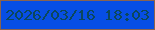 文字の大きさ：3、枠の色：8a634e、背景の色：074ee4、文字の色：0b475c 無料ブログパーツのブログ時計