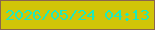 文字の大きさ：4、枠の色：8a654e、背景の色：d1c508、文字の色：1de9be 無料ブログパーツのブログ時計