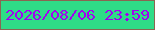 文字の大きさ：2、枠の色：8a6651、背景の色：2fdc87、文字の色：a300f1 無料ブログパーツのブログ時計