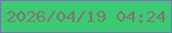 文字の大きさ：5、枠の色：8a6ac0、背景の色：39cc71、文字の色：8a6e7d 無料ブログパーツのブログ時計