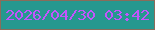 文字の大きさ：2、枠の色：8a6c5a、背景の色：26988f、文字の色：c355fd 無料ブログパーツのブログ時計