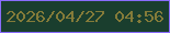 文字の大きさ：1、枠の色：8a6cfc、背景の色：1a3e2e、文字の色：847b39 無料ブログパーツのブログ時計