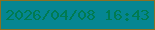文字の大きさ：2、枠の色：8a6f22、背景の色：058692、文字の色：007b51 無料ブログパーツのブログ時計
