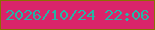 文字の大きさ：4、枠の色：8a7001、背景の色：d9246a、文字の色：25b5a6 無料ブログパーツのブログ時計