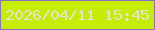 文字の大きさ：3、枠の色：8a70c5、背景の色：c6ed05、文字の色：e8e0d7 無料ブログパーツのブログ時計