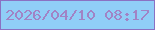 文字の大きさ：2、枠の色：8a71c3、背景の色：90cef7、文字の色：a183c5 無料ブログパーツのブログ時計