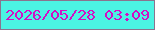 文字の大きさ：1、枠の色：8a748e、背景の色：4bf4e3、文字の色：d30fc4 無料ブログパーツのブログ時計