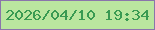 文字の大きさ：2、枠の色：8a75ab、背景の色：bae69f、文字の色：399a52 無料ブログパーツのブログ時計