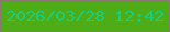 文字の大きさ：2、枠の色：8a7871、背景の色：4ead17、文字の色：1ace80 無料ブログパーツのブログ時計