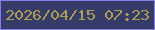 文字の大きさ：3、枠の色：8a7ce7、背景の色：363c6a、文字の色：ad9d53 無料ブログパーツのブログ時計