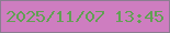 文字の大きさ：5、枠の色：8a7d90、背景の色：ce7dc0、文字の色：61a053 無料ブログパーツのブログ時計