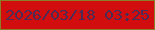 文字の大きさ：3、枠の色：8a7f26、背景の色：d10e0d、文字の色：4c2b55 無料ブログパーツのブログ時計