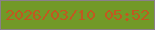 文字の大きさ：5、枠の色：8a7f8a、背景の色：729927、文字の色：c15820 無料ブログパーツのブログ時計