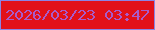 文字の大きさ：5、枠の色：8a84e4、背景の色：e21019、文字の色：a95bca 無料ブログパーツのブログ時計