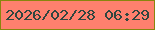文字の大きさ：1、枠の色：8a850d、背景の色：ff806e、文字の色：304640 無料ブログパーツのブログ時計