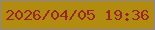 文字の大きさ：3、枠の色：8a8598、背景の色：b28c11、文字の色：9b2625 無料ブログパーツのブログ時計