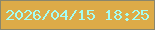 文字の大きさ：1、枠の色：8a866c、背景の色：ddab48、文字の色：a4fef3 無料ブログパーツのブログ時計
