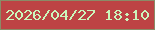 文字の大きさ：5、枠の色：8a8b67、背景の色：bd4344、文字の色：cbf6bc 無料ブログパーツのブログ時計