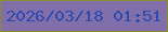 文字の大きさ：3、枠の色：8a8c32、背景の色：806fa9、文字の色：2f49b3 無料ブログパーツのブログ時計