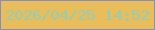 文字の大きさ：2、枠の色：8a8cba、背景の色：e9be5a、文字の色：92cdb9 無料ブログパーツのブログ時計