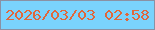 文字の大きさ：2、枠の色：8a91a4、背景の色：7ad3fd、文字の色：e0673b 無料ブログパーツのブログ時計