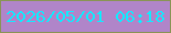文字の大きさ：5、枠の色：8a9457、背景の色：b085c9、文字の色：17e7fe 無料ブログパーツのブログ時計
