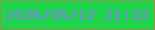文字の大きさ：1、枠の色：8a9748、背景の色：1ed54c、文字の色：8080ea 無料ブログパーツのブログ時計