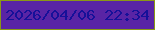 文字の大きさ：5、枠の色：8a9815、背景の色：5924a5、文字の色：161099 無料ブログパーツのブログ時計