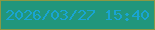 文字の大きさ：4、枠の色：8a9844、背景の色：21967c、文字の色：19a4d2 無料ブログパーツのブログ時計
