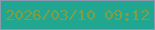 文字の大きさ：4、枠の色：8a98b0、背景の色：21a791、文字の色：839d45 無料ブログパーツのブログ時計
