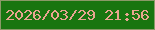 文字の大きさ：5、枠の色：8a9968、背景の色：187510、文字の色：e8a591 無料ブログパーツのブログ時計