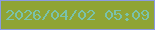 文字の大きさ：1、枠の色：8a9ae3、背景の色：8fa435、文字の色：7ac2ab 無料ブログパーツのブログ時計