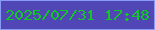 文字の大きさ：3、枠の色：8a9af7、背景の色：5146b5、文字の色：11c724 無料ブログパーツのブログ時計