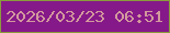 文字の大きさ：4、枠の色：8a9b3d、背景の色：861989、文字の色：d2999d 無料ブログパーツのブログ時計