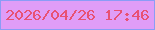 文字の大きさ：5、枠の色：8a9cf6、背景の色：e09df7、文字の色：e85174 無料ブログパーツのブログ時計