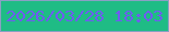 文字の大きさ：4、枠の色：8a9fc4、背景の色：1fbc85、文字の色：6f5af2 無料ブログパーツのブログ時計