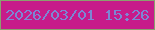 文字の大きさ：1、枠の色：8aa06f、背景の色：c71b8a、文字の色：7c86d4 無料ブログパーツのブログ時計