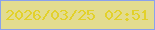 文字の大きさ：1、枠の色：8aa1ec、背景の色：e3dc8f、文字の色：e2d12b 無料ブログパーツのブログ時計