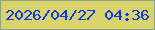 文字の大きさ：5、枠の色：8aa380、背景の色：dad26a、文字の色：0837fb 無料ブログパーツのブログ時計