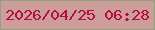文字の大きさ：3、枠の色：8aa57e、背景の色：ce9d9b、文字の色：af103c 無料ブログパーツのブログ時計