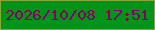 文字の大きさ：1、枠の色：8aa732、背景の色：02931a、文字の色：85015f 無料ブログパーツのブログ時計