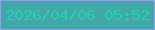 文字の大きさ：3、枠の色：8aa8e5、背景の色：41a7a8、文字の色：28d3ac 無料ブログパーツのブログ時計