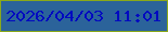 文字の大きさ：1、枠の色：8aa91a、背景の色：2b639a、文字の色：030ac0 無料ブログパーツのブログ時計