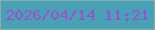 文字の大きさ：1、枠の色：8aadb1、背景の色：48a1b5、文字の色：9c50d0 無料ブログパーツのブログ時計