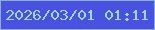 文字の大きさ：3、枠の色：8aaed1、背景の色：4952e0、文字の色：9dd8cf 無料ブログパーツのブログ時計