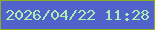 文字の大きさ：3、枠の色：8aaf21、背景の色：5163ca、文字の色：aceeb2 無料ブログパーツのブログ時計