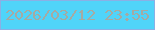文字の大きさ：2、枠の色：8ab0e5、背景の色：50d4f9、文字の色：a5aaa3 無料ブログパーツのブログ時計