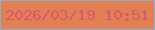 文字の大きさ：4、枠の色：8ab2c7、背景の色：e28055、文字の色：da576e 無料ブログパーツのブログ時計
