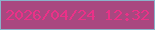 文字の大きさ：5、枠の色：8ab2ca、背景の色：a94780、文字の色：eb3188 無料ブログパーツのブログ時計